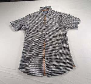 Monument Mens Short Sleeve Ghost Print Button Down